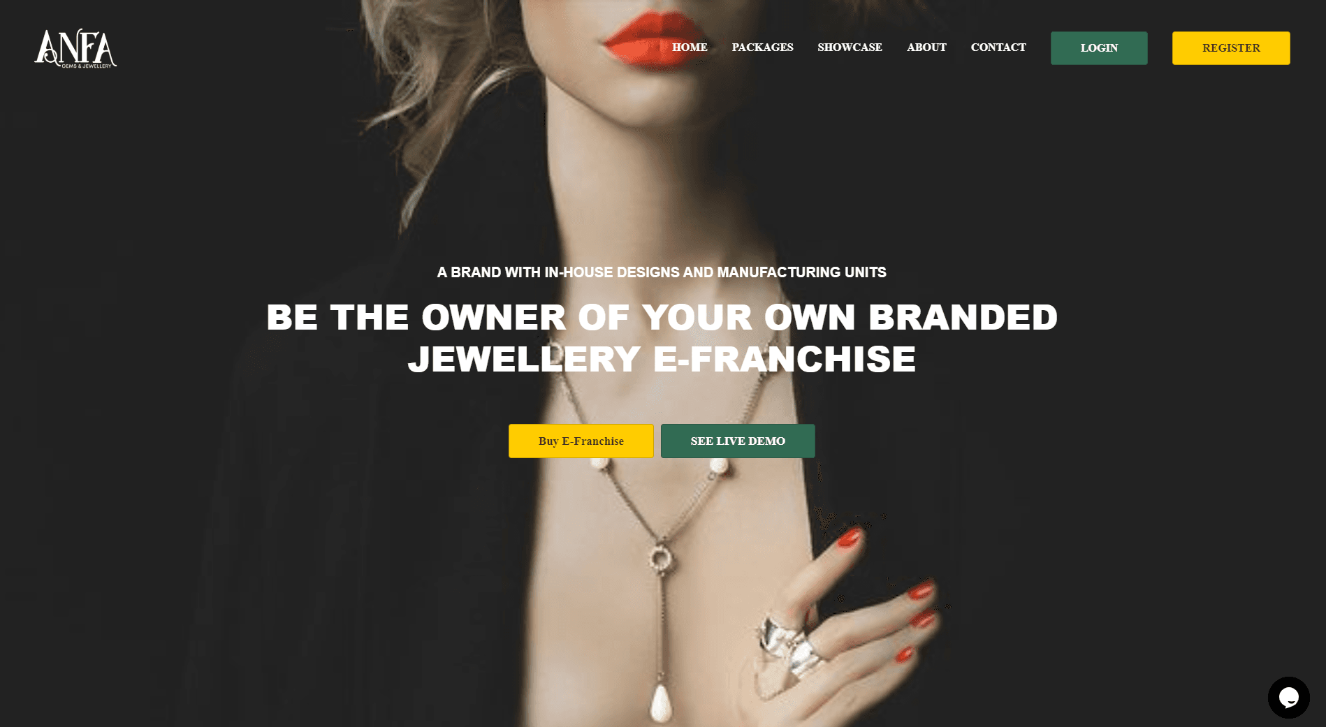 Anfa E-Franchise interface screenshot